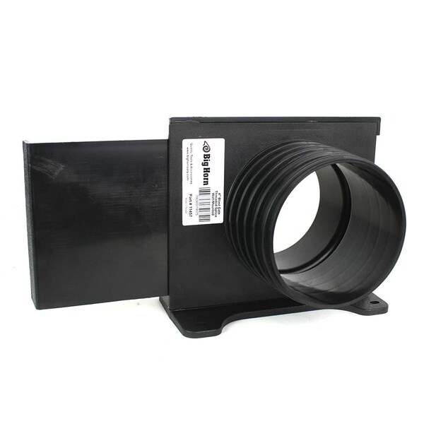 Big Horn 4-Inch ABS Plastic Wall Mounted Blast Gate with One Threaded End & One Quick Disconnect End 11457 - main